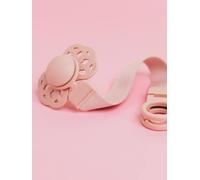 BIBS Loop Pacifier Clip - Sleek, Secure One-Handed Operation, Fits All BIBS and Most Brands, Machine Washable, Slim Profile for Comfort, Ages 0+ - Blush