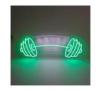 Soothing Ambient for Custom Neon Panel Lamp with Dumbbells, Powered by Electricity, for Gym neon bar sign(C,60cm)