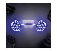 Soothing Ambient for Custom Neon Panel Lamp with Dumbbells, Powered by Electricity, for Gym neon bar sign(B,30cm)