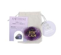 Soothing Amethyst Relaxation Crystal - Tranquility Stone for Stress Relief, Serenity Palm Stone, Mindful Meditation Crystal - Stay Calm Gem