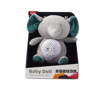 Soothing Baby Elephant Plush Sleep Aid - White Noise Sound Machine & Starry Sky Night Light Projector