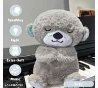 Soothing Breathing Teddy Otter Plush Toy | Glowing Night Light & Music for Babies | Sleep Buddy for Newborns, Toddlers & Kids’ Nursery