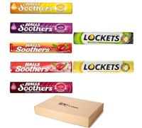 Soothing Candies Halls and Lockets Multi-Flavored Lozenges for Instant Cough Relief in Refreshing 7 Packs Sold by VR Angel