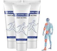 Soothing Cooling Gel, Relieving Body Fast Acting Clear Pain Relieving Instant Cooling, Fast Absorbing Pain Extra Strength for Knees, Lumbar, Neck, Hands 3pcs