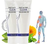 Soothing Coolings Gel,Relieving Body Fast Acting Clear Relieving Gel, Sports Soothing Cooling Gels Body Care Lotions, Clear Pain Relievings Gels,Instant Coolings Knees, Lumbar, Neck,Hands (2)