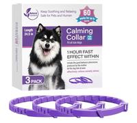 Soothing Dogs Collar - ABS Pet Relaxing Bands, Comfortable Pheromone Release | 3Pcs Effective 60 Day Duration For Small Medium Large Breed Puppy Training Separation Anxietyy Barking Aggression Travel