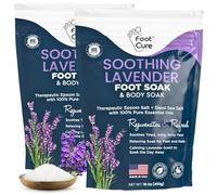 Soothing Lavender Foot Soak with Epsom Salt - Best Toenail Treatment, & Softens Calluses - Soothes Sore & Tired Feet, Foot Odor Scent, Spa Pedicure - Made in USA - 2 Pack