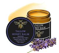 Soothing Lavender Tallow and Honey Balm, Natural Grass-Fed Beef Tallow Skin Care, Overnight Repair & Anti-Ageing Beef Tallow Balm, Dry Skin Moisturiser for Soft, Smooth Skin, Relaxing Scent, 57g