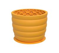 Soothing Lick Bowl for Dogs, Slow Feeder Against Anxiety, Non-Slip Lick Mat, as an Activity Toy for Small, Medium, Large Breeds (YE2, 9.4 x 9.4 x 8.2 cm)