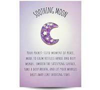 Soothing Moon - Tactile Resin Worry Stone & Pocket-Sized Palm Stim | Calming Fidget, Sensory Mental Health Gift | Anxiety Relief for Kids and Adults | A Pocket Hug Gift to Bring Peace & Joy (Purple)