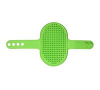 Soothing Pet Baths Brush, Premium Soft Silicone Pet Bath Brushes, Effectively Removes Loose Hairs,With Adjustable Handle, for Wet Dry Long Short Haired Dogs and Cats Massaging or Bath(Green)