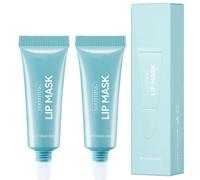 Soothing Prep Lip Mask, Gentle Peel-Off Lip Exfoliator with Jojoba Oil & Vitamin E, Cooling K-Beauty Lip Care for Makeup Prep, Soothes Dry, Chapped Lips, 10ml，2PC