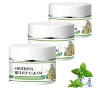 Soothing Relief Cream, Natural Herbal Formula for Sensitive Skin, Cooling Moisturizer to Comfort & Protect Relieve Irritated Skin, Soothing Formula with Honeysuckle & Peppermint (3PCS)