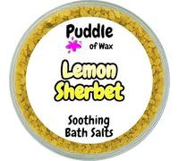 Soothing Salts - Set of 3 x150g Tubs - Dead Sea, Himalayan & Epsom Salt Blend - Muscle Soak - Mixed Scents - Puddle of Wax - Made in The UK (Lemon Sherbet, Parma Violet & Strawberry Bon Bon)