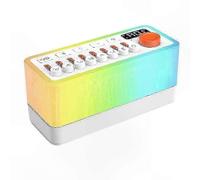 Soothing Sound Machine with 8 White Noise Options, Portable Bluetooth Speaker, 12-Color Night Light for Adults and Babies