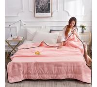 Soothing Step Cooling Blanket - Summer Ice Cooling Calming Blanket, Breathability and Moisture Control, Double-sided Lightweight Cool Blankets King Size for Night Sweats Hot Sleeper (Pink, King)
