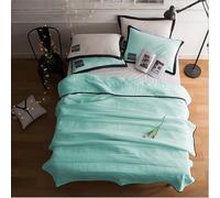 Soothing Step Ice Cooling Calming Blanket, Soothing Step Cooling Blanket King Size for Hot Sleepers, Breathable Moisture-Wick Ice Silk Ultra-Cool Summer Sleeping Mat,Improve Sleep (Green,200*230cm)