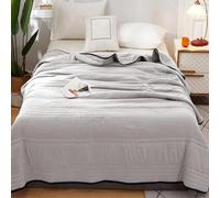 Soothing Step Ice Cooling Calming Blanket, Soothing Step Cooling Blanket King Size for Hot Sleepers, Breathable Moisture-Wick Ice Silk Ultra-Cool Summer Sleeping Mat,Improve Sleep (Gray,200*230cm)
