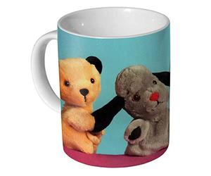 Sooty and Sweep Classic Mug - Retro Ceramic Coffee Cup with Classic TV Characters - Nostalgic British Kids Show Gift - 11oz