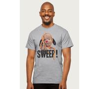 Sooty Men's Sausages Sweep Distressed T-Shirt in Mid Grey | Size: 2XL Sooty Mid Grey 2XL