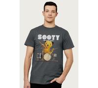 Sooty Men's World Tour Drums T-Shirt in Dark Grey | Size: 2XL Sooty Dark Grey 2XL