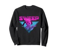 Sooty Sweep Guitar Vaporwave Sweatshirt, Adult Unisex, Black, Medium