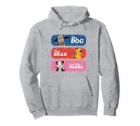 Sooty Sweep & Soo The Dog The Bear & The Panda Pullover Hoodie, Adult Unisex, Heather Grey, Large