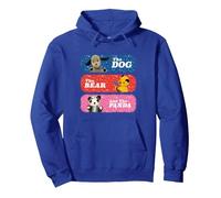 Sooty Sweep & Soo The Dog The Bear & The Panda Pullover Hoodie, Adult Unisex, Royal Blue, Medium