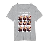 Sooty The Many Moods of Scampi T-Shirt, Women's Plus, Heather Grey, 1X