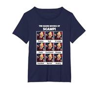 Sooty The Many Moods of Scampi T-Shirt, Women's Plus, Navy Blue, 5X