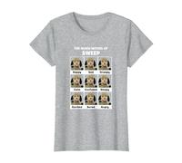 Sooty The Many Moods of Sweep T-Shirt, Women, Heather Grey, Medium
