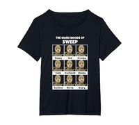 Sooty The Many Moods of Sweep T-Shirt, Women's Plus, Black, 1X