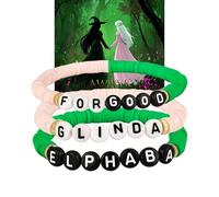 SOOWOOT Wicked bracelet Matching Bracelets - Crown and Witch Hat Matching Bracelets with a wicked card for Fans Party, One Size, Plastic, no gemstone