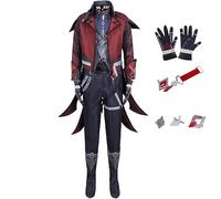 SOOYOOYOO Genshin Impact Cosplay Diluc Ragnvindr Costume Game Characters Dress Up Full Set Halloween Outfits for Unisex