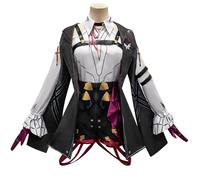 SOOYOOYOO Kafka Cosplay Costume Black and White Fantasy Style Outfits with Accessories Long Sleeve Dress Full Set(Female,3XL)