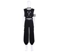 SOOYOOYOO Kai Runtaro Cosplay Costume Black Anime Character Outfits with Coat Trousers Undergarment Belt and Accessories(Unisex,XXL)