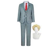 SOOYOOYOO Loid Forger Cosplay Uniform with Wig Comfortable Fabrics Outfits Fantasy Gift For Halloween Christmas Party Carnival