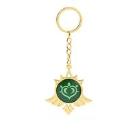 SOOYOOYOO Mondstadt Cosplay Keyrings, Genshin Impact Keychain, Dendro Vision Keyrings Set, Eye of God Pendant, Metal Mondstadt Dendro Merch