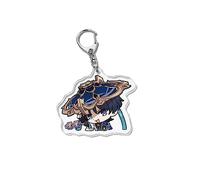SOOYOOYOO Scaramouche Cosplay Keyrings for Genshin Impact, Game Character Keychain Double-sided Acrylic Pendant Ornaments