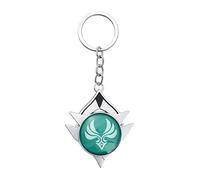 SOOYOOYOO Snezhnaya Cosplay Keyrings, Genshin Impact Keychain, Anemo Vision Keyrings Set, Eye of God Pendant, Metal Snezhnaya Anemo Merch