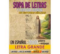 Sopa de Letras de Historias Bíblicas: y libro para colorear