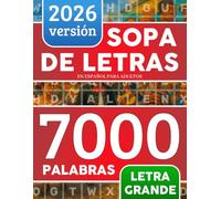 sopa de letras en español con letra grande para adultos: Libro de Pasatiempos con Letra Grande - Ideal para Adultos y Personas Mayores