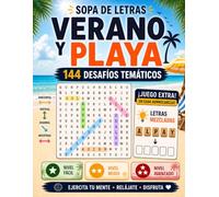 Sopa de Letras Letra Grande para Adultos: 144 Puzzles Temáticos de Verano y Playa con Mini-Juegos Extra. Libro de Pasatiempos para Relajar la Mente, ... y Entrenar la Memoria - Edición Premium