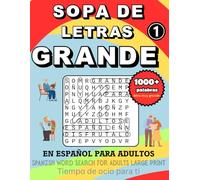 Sopa de letras para adultos con letra muy grande en Español UNO