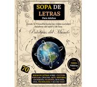 Sopa de Letras para adultos "Palabras del Mundo" Letra Grande: 70 Sopas de Letras + de 1000 palabras