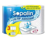 Sopalin Ultra Maxi Towel 3 Rolls (The Equivalent of 6 Classic Rolls)