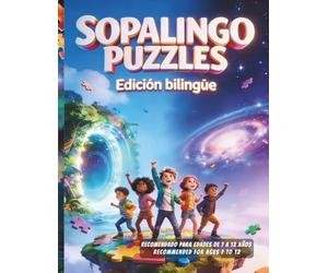 SOPALINGO PUZZLES: Edición bilingüe: 25 Mundos Temáticos de Sopas de Letras y Diccionario Mágico para Niños de 7 a 12 años (Master Edition) (SopaLingo Master Series)