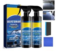 Sopami Car Coating Spray, 120ml Quick Effect Coating Agent, Waterless Car Wash and Wax Spray, 3 In 1 Quick CAR Ceramic COATING SPRAY, Improves Clarity and Visibility, Long-Lasting Protection (2PCS)