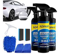 Sopami Car Coating Spray, 2024 New Sopami Car Spray, Sopami Quick Effect Coating Agent, Sopami Quickly Coat Car Wax Polish Spray Waterless Wash, Long-lasting Protection (3Pcs)