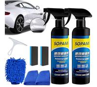 Sopami Car Coating Spray, 2024 New Sopami Car Spray, Sopami Quick Effect Coating Agent, Sopami Quickly Coat Car Wax Polish Spray Waterless Wash, Long-lasting Protection (2Pcs)